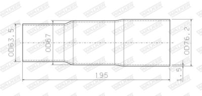 Труба выхлопного газа WALKER 32048