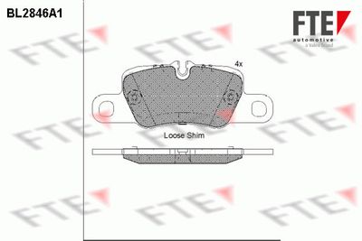 Bremžu uzliku kompl., Disku bremzes FTE 9011022