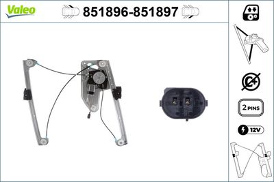 Стеклоподъемник VALEO 851896
