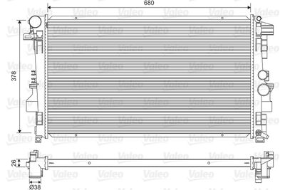Радиатор, охлаждение двигателя VALEO 734887