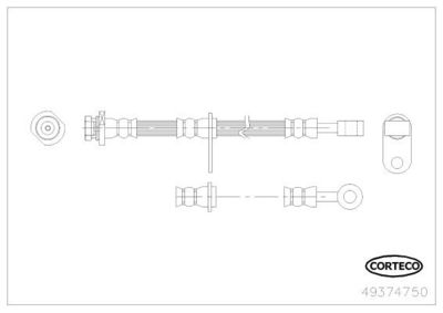 Bremžu šļūtene CORTECO 49374750