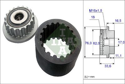 Комплект эластичной муфты сцепления Schaeffler INA 535 0186 10