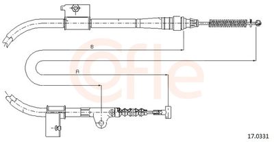 Тросик, cтояночный тормоз COFLE 92.17.0331