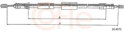 Тросик, cтояночный тормоз COFLE 92.10.4571