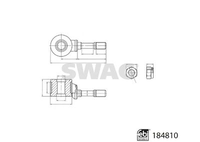 Тяга / стойка, стабилизатор SWAG 33 10 9580