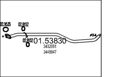 Труба выхлопного газа MTS 01.53830