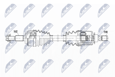 Piedziņas vārpsta NTY NPW-RE-202