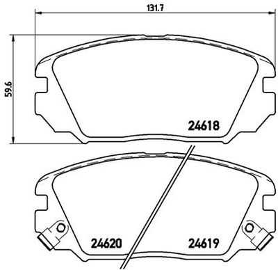 Комплект тормозных колодок, дисковый тормоз BREMBO P 30 031