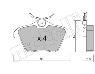 Комплект тормозных колодок, дисковый тормоз METELLI 22-0113-0
