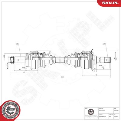 Piedziņas vārpsta ESEN SKV 40SKV183