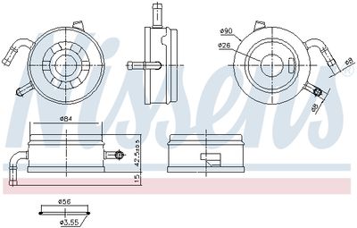 Eļļas radiators, Motoreļļa NISSENS 91470