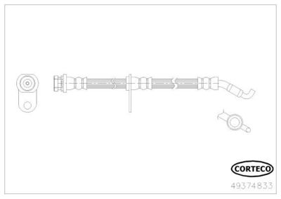Bremžu šļūtene CORTECO 49374833
