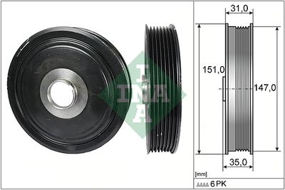 Ременный шкив, коленчатый вал Schaeffler INA 544 0110 10