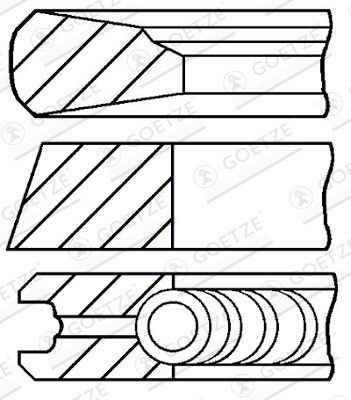 Комплект поршневых колец GOETZE ENGINE 08-123900-10
