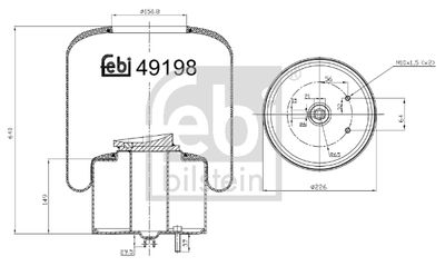 Pneimoatsperes spilvens, Pneimopiekare FEBI BILSTEIN 49198