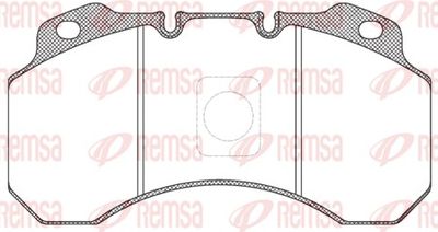Bremžu uzliku kompl., Disku bremzes REMSA JCA 680.00