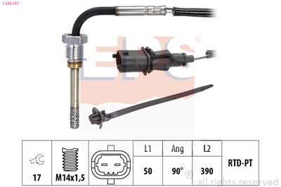 Датчик, температура выхлопных газов EPS 1.220.337