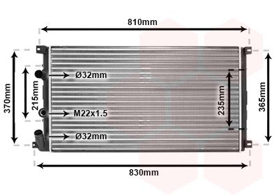 Radiators, Motora dzesēšanas sistēma VAN WEZEL 43002276