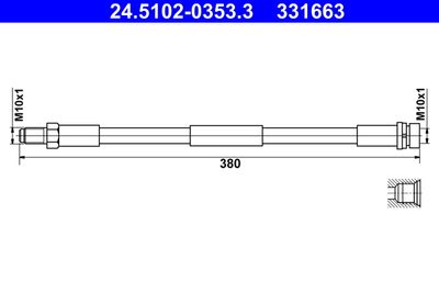 Тормозной шланг ATE 24.5102-0353.3