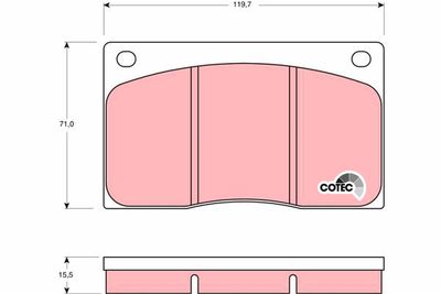 Bremžu uzliku kompl., Disku bremzes TRW GDB585