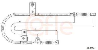 Тросик, cтояночный тормоз COFLE 92.17.0004