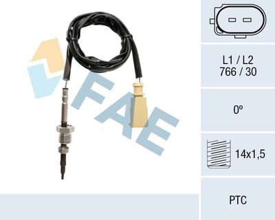 Датчик, температура выхлопных газов FAE 68030