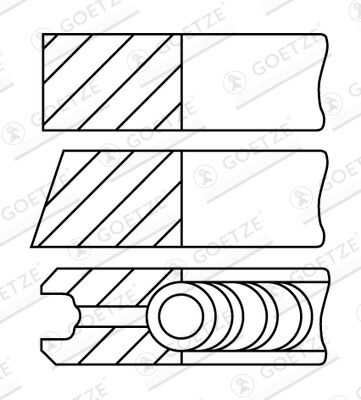 Virzuļa gredzenu komplekts GOETZE ENGINE 08-961000-10