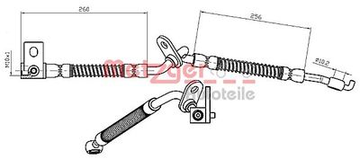 Bremžu šļūtene METZGER 4112227