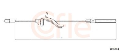 Тросик, cтояночный тормоз COFLE 10.5451