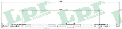 Тросик, cтояночный тормоз LPR C1659B