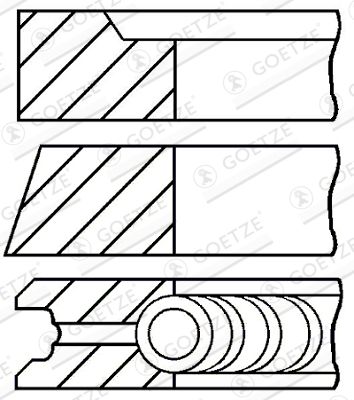 Комплект поршневых колец GOETZE ENGINE 08-124600-00