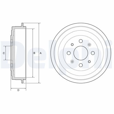 Bremžu trumulis DELPHI BF619