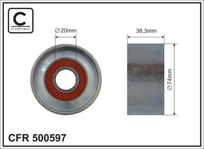 Spriegotājrullītis, Ķīļrievu siksna CAFFARO 500597