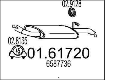 Глушитель выхлопных газов конечный MTS 01.61720