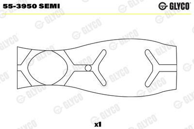 Втулка подшипника, шатун GLYCO 55-3950 SEMI