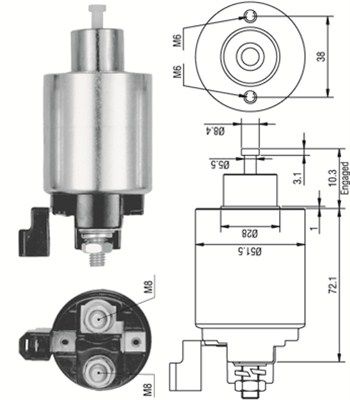 Ievilcējrelejs, Starteris MAGNETI MARELLI 940113050352