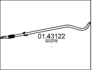 Труба выхлопного газа MTS 01.43122