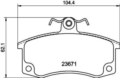 Bremžu uzliku kompl., Disku bremzes HELLA PAGID 8DB 355 010-341
