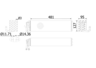 Испаритель, кондиционер MAHLE AE 192 000S