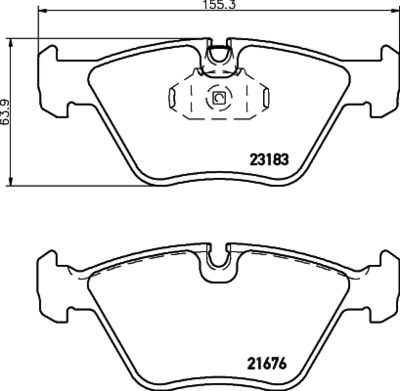 HELLA PAGID 8DB355009001 Bremžu uzliku kompl