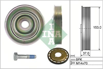 Комплект ременных шкивов, коленчатый вал Schaeffler INA 544 0097 21