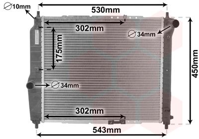 Radiators, Motora dzesēšanas sistēma VAN WEZEL 81002066
