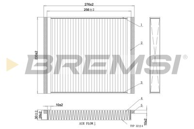 Filtrs, Salona telpas gaiss BREMSI FC0107A