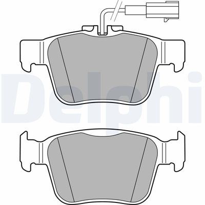 Комплект тормозных колодок, дисковый тормоз DELPHI LP3311