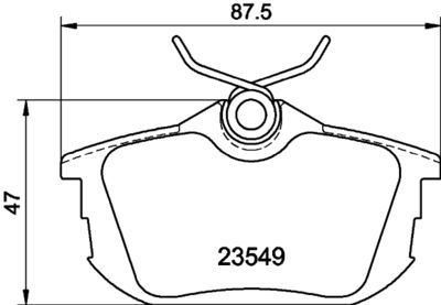 HELLA PAGID 8DB355018271 Bremžu uzliku kompl