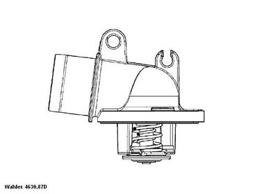 Termostats, Dzesēšanas šķidrums BorgWarner (Wahler) 4630.87D