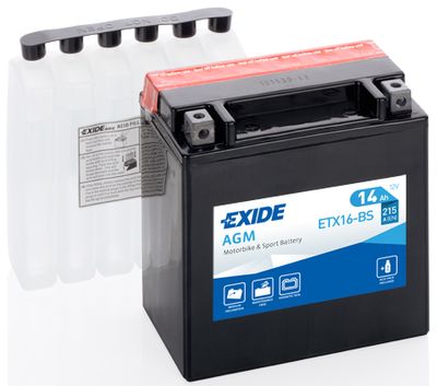 Стартерная аккумуляторная батарея EXIDE ETX16-BS