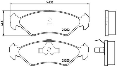 Bremžu uzliku kompl., Disku bremzes BREMBO P 24 028