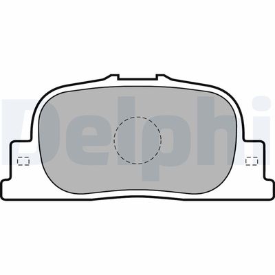 Комплект тормозных колодок, дисковый тормоз DELPHI LP1740