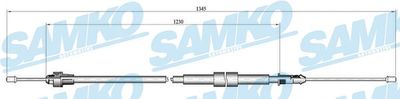 Тросик, cтояночный тормоз SAMKO C0138B